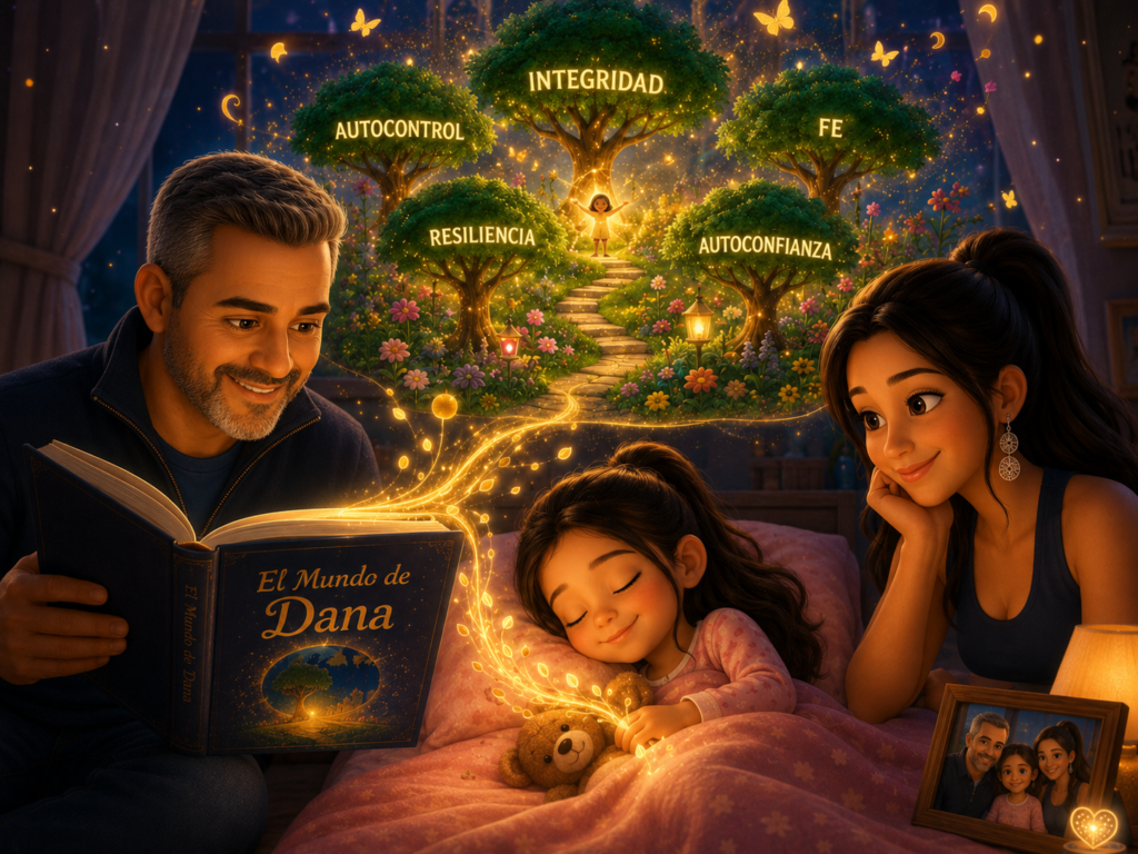 Dana y su familia comparten una experiencia de lectura en El Mundo de Dana.